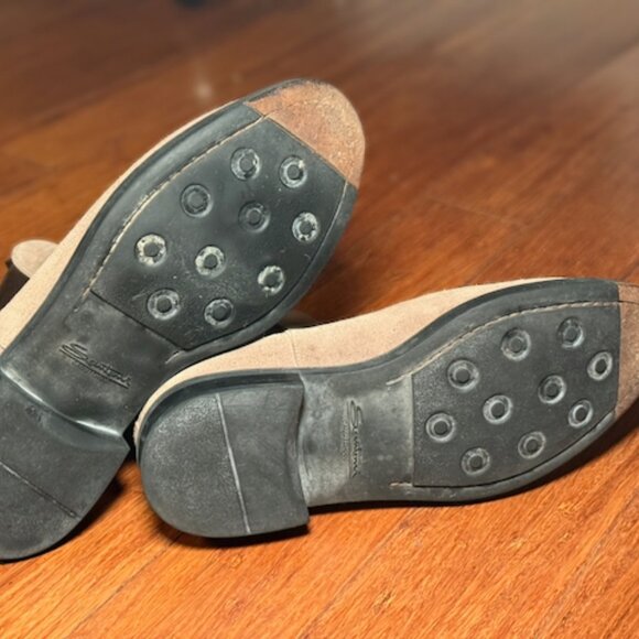 Santoni suede gray chelsea boots size US 9.5 (8.5 SANTONI) Made in italy